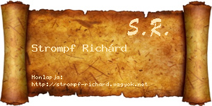 Strompf Richárd névjegykártya
